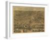 Akron, Ohio - Panoramic Map - Akron, OH-Lantern Press-Framed Art Print