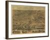 Akron, Ohio - Panoramic Map - Akron, OH-Lantern Press-Framed Art Print