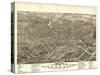 Akron, Ohio - Panoramic Map No. 2 - Akron, OH-Lantern Press-Stretched Canvas