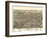 Akron, Ohio - Panoramic Map No. 2 - Akron, OH-Lantern Press-Framed Art Print