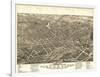 Akron, Ohio - Panoramic Map No. 2 - Akron, OH-Lantern Press-Framed Art Print