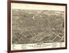 Akron, Ohio - Panoramic Map No. 2 - Akron, OH-Lantern Press-Framed Art Print