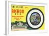 Akron, Ohio - Rubber Manufacturers Firestone, Goodrich, Goodyear-Lantern Press-Framed Art Print