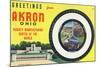 Akron, Ohio - Rubber Manufacturers Firestone, Goodrich, Goodyear-Lantern Press-Mounted Art Print