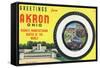 Akron, Ohio - Rubber Manufacturers Firestone, Goodrich, Goodyear-Lantern Press-Framed Stretched Canvas