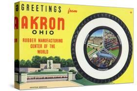 Akron, Ohio - Rubber Manufacturers Firestone, Goodrich, Goodyear-Lantern Press-Stretched Canvas