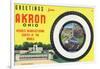 Akron, Ohio - Rubber Manufacturers Firestone, Goodrich, Goodyear-Lantern Press-Framed Art Print