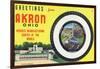 Akron, Ohio - Rubber Manufacturers Firestone, Goodrich, Goodyear-Lantern Press-Framed Art Print