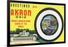 Akron, Ohio - Rubber Manufacturers Firestone, Goodrich, Goodyear-Lantern Press-Framed Art Print