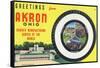 Akron, Ohio - Rubber Manufacturers Firestone, Goodrich, Goodyear-Lantern Press-Framed Stretched Canvas