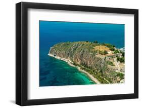 Akronafplia old castle with fortification above sea, panoramic view from Palamidi-bestravelvideo-Framed Photographic Print