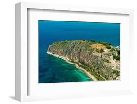 Akronafplia old castle with fortification above sea, panoramic view from Palamidi-bestravelvideo-Framed Photographic Print