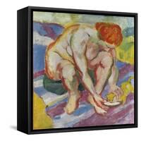 Akt Mit Katze, 1910-Franz Marc-Framed Stretched Canvas