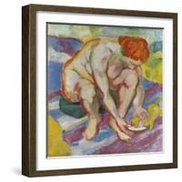 Akt Mit Katze, 1910-Franz Marc-Framed Giclee Print