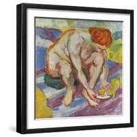 Akt Mit Katze, 1910-Franz Marc-Framed Giclee Print