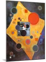 Akzent in Rosa-Wassily Kandinsky-Mounted Art Print