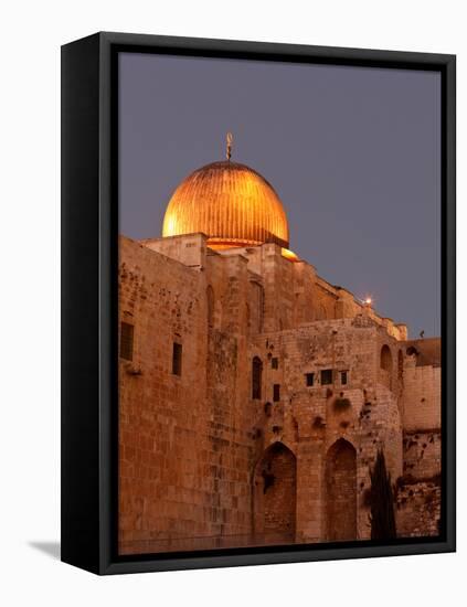 Al-Aqsa Mosque with the Dome of the Rock in the Background, Jerusalem, Israel-null-Framed Stretched Canvas