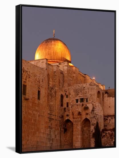 Al-Aqsa Mosque with the Dome of the Rock in the Background, Jerusalem, Israel-null-Framed Stretched Canvas