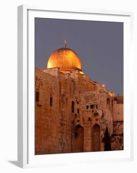 Al-Aqsa Mosque with the Dome of the Rock in the Background, Jerusalem, Israel-null-Framed Premium Photographic Print