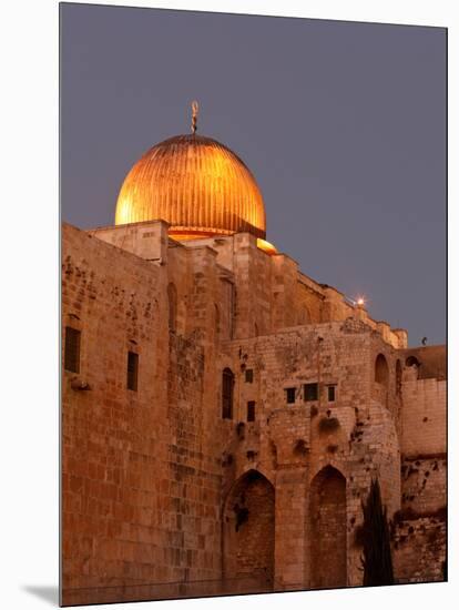 Al-Aqsa Mosque with the Dome of the Rock in the Background, Jerusalem, Israel-null-Mounted Photographic Print