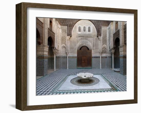 Al-Attarine Madrasa Built by Abu Al-Hasan Ali Ibn Othman, Fes, Morocco-null-Framed Photographic Print