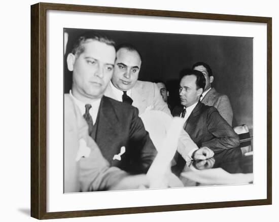 Al Capone, at the Time of His Indictment for Tax Evasion, June 5, 1931-null-Framed Photo