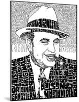 Al Capone on White Text Poster-null-Mounted Poster