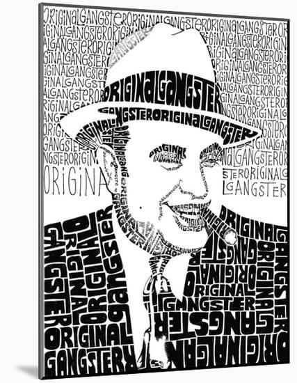 Al Capone on White Text Poster-null-Mounted Poster