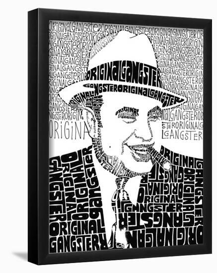 Al Capone on White Text Poster-null-Framed Poster