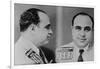 Al Capone, Prohibition Era Gangster Boss in 1931 Mug Shot Made by the Miami Police-null-Framed Art Print