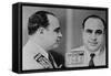 Al Capone, Prohibition Era Gangster Boss in 1931 Mug Shot Made by the Miami Police-null-Framed Stretched Canvas