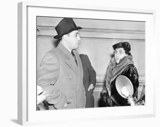 Al Capone's Mother Teresa, and Brother Ralph Photographed in Federal Prison at Terminal Island-null-Framed Photo