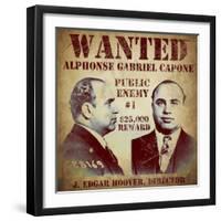 Al Capone Wanted-null-Framed Giclee Print