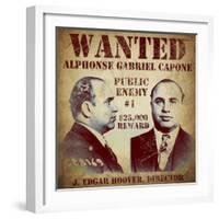 Al Capone Wanted-null-Framed Giclee Print