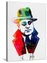 Al Capone Watercolor-Lora Feldman-Stretched Canvas