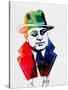 Al Capone Watercolor-Lora Feldman-Stretched Canvas