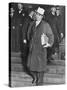 Al Capone, Winks at Photographers as He Leaves Chicago's Federal Courthouse-null-Stretched Canvas