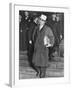 Al Capone, Winks at Photographers as He Leaves Chicago's Federal Courthouse-null-Framed Photo