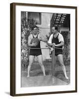 Al Capone Working Out at His Palm Island Home, Miami Beach, C.1930-null-Framed Photographic Print