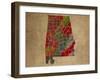 AL Colorful Counties-Red Atlas Designs-Framed Giclee Print