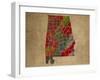 AL Colorful Counties-Red Atlas Designs-Framed Giclee Print