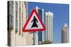 Al Dafna District (West Bay Business Quarter), Typical Pedestrian Crossing Road Sign-Massimo Borchi-Stretched Canvas