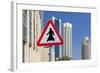 Al Dafna District (West Bay Business Quarter), Typical Pedestrian Crossing Road Sign-Massimo Borchi-Framed Photographic Print