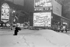 Pedestrians Walking Through Heavy Snow at Night in New York City, December 26-27, 1947-Al Fenn-Photographic Print