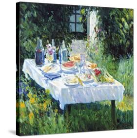 Al Fresco-Malva-Stretched Canvas