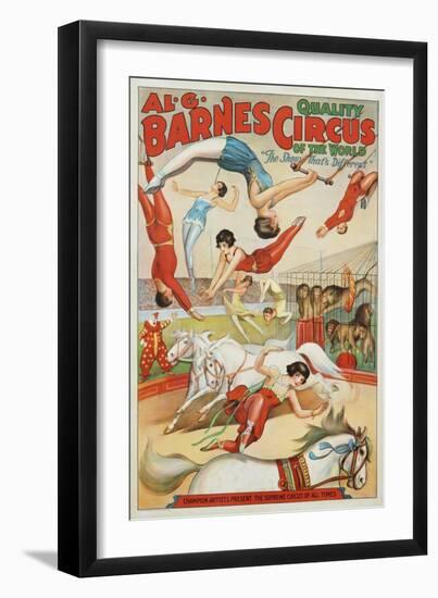 Al G. Barnes Circus - Quality Circus of the World Poster-null-Framed Giclee Print