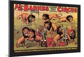 Al G. Barnes Trained Wild Animal Circus-null-Mounted Art Print