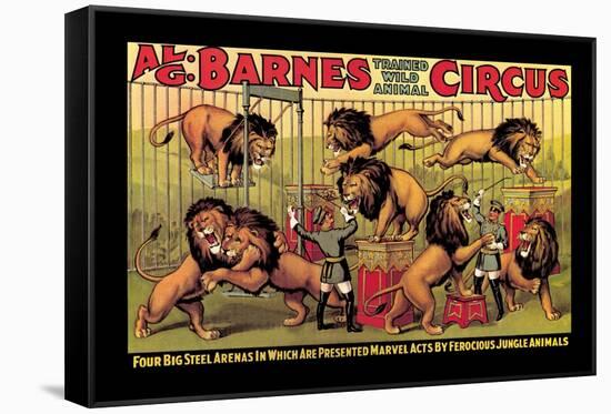 Al G. Barnes Trained Wild Animal Circus-null-Framed Stretched Canvas