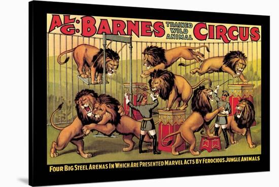 Al G. Barnes Trained Wild Animal Circus-null-Stretched Canvas