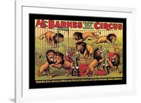 Al G. Barnes Trained Wild Animal Circus-null-Framed Art Print